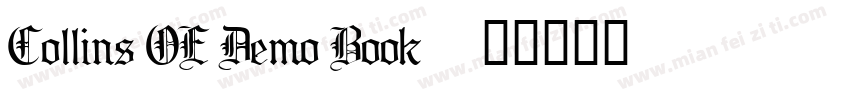 Collins OE Demo Book字体转换
